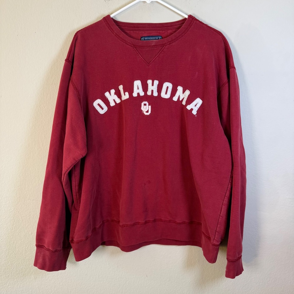 Oklahoma‎ Sooners Champs Sports Crewneck Sweatshirt Mens Large Crimson Red OU